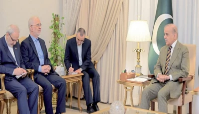 back to diplomacy iranian interior minister eskandar momeni calls on pm shehbaz sharif in islamabad photo nni