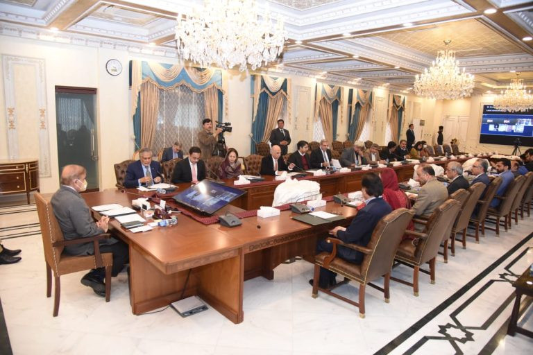 prime minister shehbaz sharif chairs a meeting to devise a strategy on reduction of circular debt in energy sector on december 19 2022 photo app