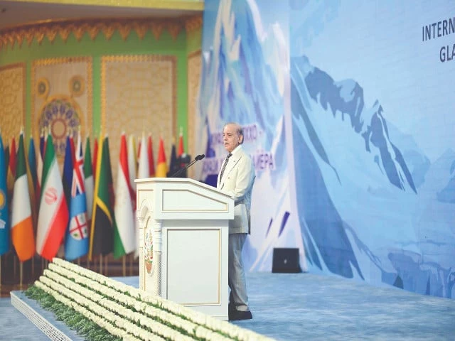 pm shehbaz sharif addresses a conference on glaciers preservation in dushanbe photo ppi pm shehbaz sharif addresses a conference on glaciers preservation in dushanbe photo ppi