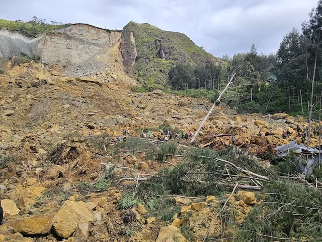 view of the damage after a landslide in maip mulitaka enga province papua new guinea may 24 2024 in this obtained image emmanuel eralia via photo reuters view of the damage after a landslide in maip mulitaka enga province papua new guinea may 24 2024 in this obtained image emmanuel eralia via photo reuters