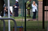 a police officer and a firefighter work at the site of a deadly attack at a school by a 15 year old former pupil in leszczydol nowiny wyszkow county northeast of warsaw poland october 8 2026 the thursday incident came a day after another attack at a different polish school photo reuters