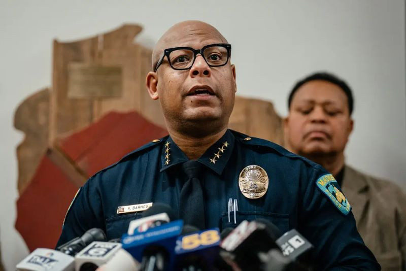 madison police chief shon barnes speaks at a news conference about the school shooting at abundant life christian school in madison photo newyork times