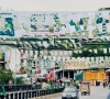 poll frenzy election banners line a road in muzaffarabad ahead of voting photo express poll frenzy election banners line a road in muzaffarabad ahead of voting photo express