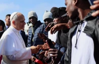 pope leo xiv greets migrants at the las raices migrant center in san cristobal de la laguna tenerife canary islands spain on june 12 2026 where he is meeting migrants and humanitarian organizations as part of a seven day apostolic journey to spain with visits to madrid barcelona and the canary islands photo reuters