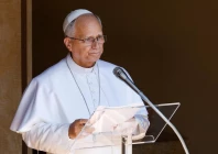 pope leo leads the angelus prayer in piazza della liberta in castel gandolfo near rome italy august 16 2026 photo reuters