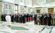 pope leo xiv walks on the day of an audience with international filmmakers and actors in the sala clementina at the vatican photo reuters pope leo xiv walks on the day of an audience with international filmmakers and actors in the sala clementina at the vatican photo reuters
