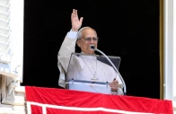 pope leo xiv leads the angelus prayer from a window of the apostolic palace at the vatican may 3 2026 vatican media reuters pope leo xiv leads the angelus prayer from a window of the apostolic palace at the vatican may 3 2026 vatican media reuters