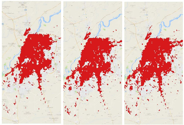 In 2005, the land cover was 32,729 hectares, in 2010, the land cover was 37,095 hectares and in 2015, the land cover was 39,681 hectares. PHOTO: ESA / ESA CCI LAND COVER PROJECT, LED BY UCL-GEOMATICS (BELGIUM)