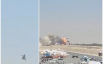 indian tejas goes down mid display at dubai air show