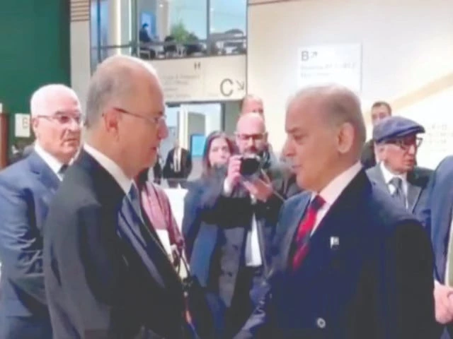 prime minister shehbaz sharif meets his palestinian counterpart mohammad mustafa in davos photo app prime minister shehbaz sharif meets his palestinian counterpart mohammad mustafa in davos photo app
