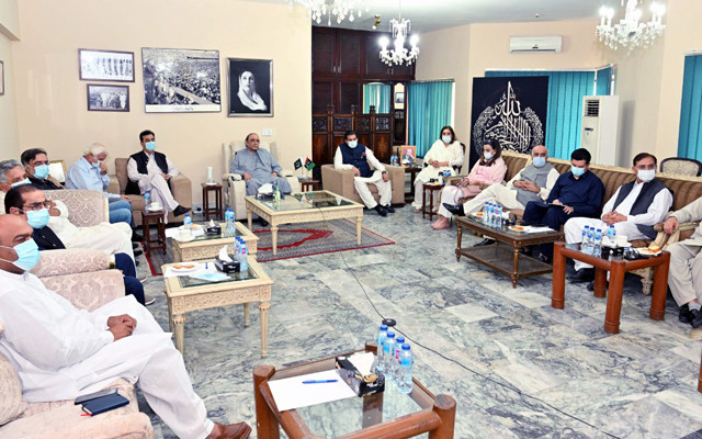 a view of ppp meeting in islamabad on june 11 photo ppp media cell