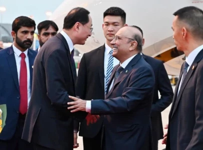 president zardari lands in china on 10 day visit