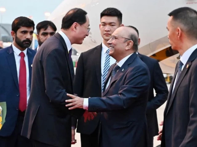 president zardari lands in chengdu on friday for 10 day official visit to china photo app