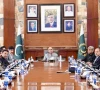 president asif ali zardari chairing a high level law and order meeting at cm house in karachi on wednesday photo pid
