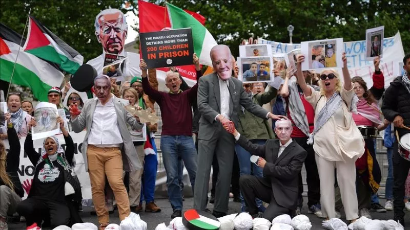 the demonstrators called for an immediate end to the violence and for justice to be established in the gaza strip photo anadolu the demonstrators called for an immediate end to the violence and for justice to be established in the gaza strip photo anadolu