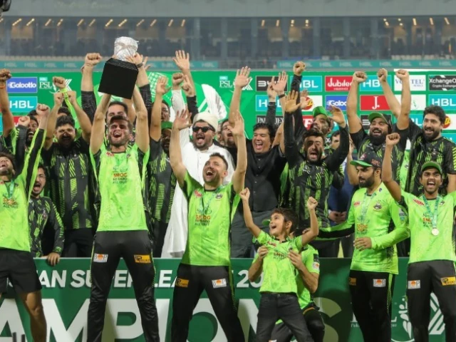 lahore qalandars celebrate winning the 2025 hbl psl 10 title lahore qalandars celebrate winning the 2025 hbl psl 10 title
