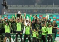 lahore qalandars celebrate with the psl trophy after winning the 10th edition earlier this year photo psl