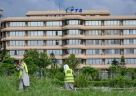 people work near the pakistan telecommunication authority pta headquarters building in islamabad on august 16 2024 photo afp people work near the pakistan telecommunication authority pta headquarters building in islamabad on august 16 2024 photo afp
