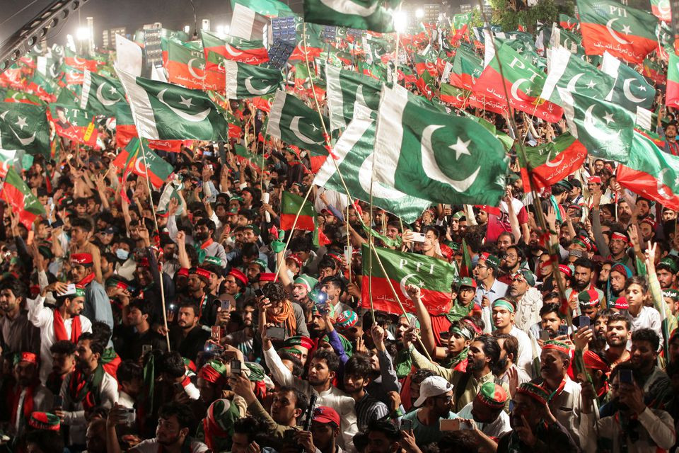 a view of a pti rally held in lahore photo express