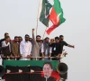 cm afridi raises his fist to supporters during a protest march by pti in bara on the outskirts of peshawar khyber pakhtunkhwa on october 7 2026 photo reuters