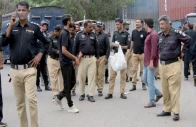 containers tear gas arrests mark pti s rally