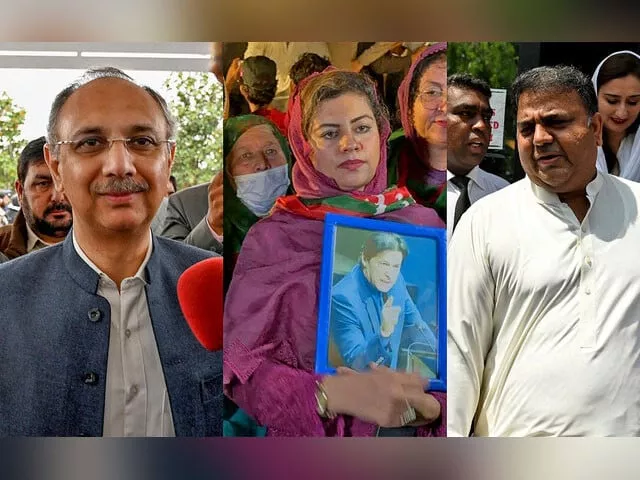 the collage of images shows pakistan tehreek e insaf leaders omar ayub kanwal shauzab and fawad chaudhry courtesy facebook agencies the collage of images shows pakistan tehreek e insaf leaders omar ayub kanwal shauzab and fawad chaudhry courtesy facebook agencies