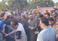 k p chief minister sohail afridi arrives to meet imran khan at adiala jail in rawalpindi photo reuters