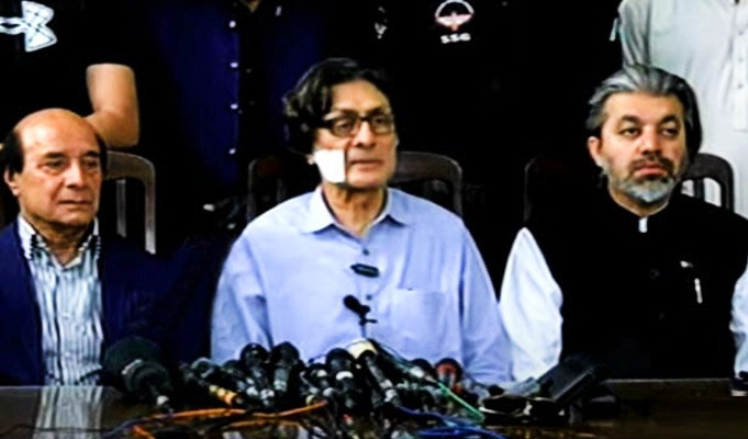 pti leaders addressing a press conference in islamabad on may 24 2024 screengrab