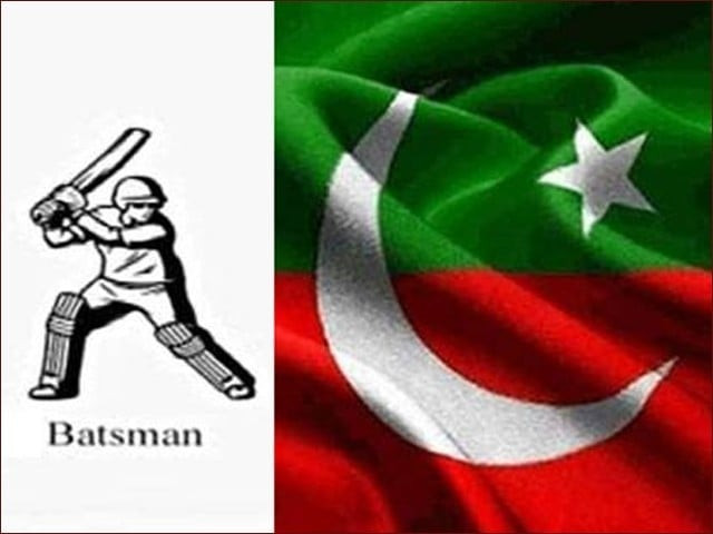 the electoral symbol of pti n batsman photo file the electoral symbol of pti n batsman photo file