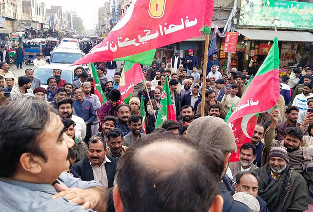 claiming electoral violations pti supporters gathered across the country for protests photo pti facebook