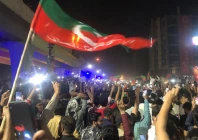 scenes from karachi show a hoard of frustrated protesters disrupting traffic opposite millennium mall on april 10 photo pti media wing