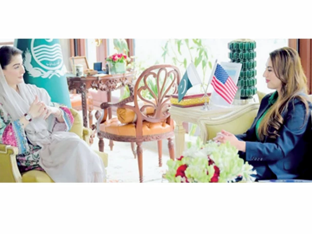 mutual interest punjab chief minister maryam nawaz discusses opportunities to strengthen bilateral cooperation with us charg d affaires natalie baker photo express mutual interest punjab chief minister maryam nawaz discusses opportunities to strengthen bilateral cooperation with us charg d affaires natalie baker photo express