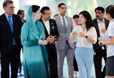 business prospects punjab chief minister maryam nawaz is being briefed during a visit to the headquarters of the chinese tyren wisdom dairy company photo express