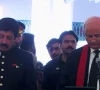 the chief justice of lahore high court lhc shahzad ahmad khan administered the oath to sardar saleem haider screengrab