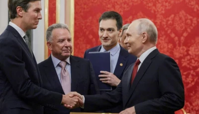 russian president vladimir putin greets jared kushner us president donald trump s son in law and us special envoy steve witkoff during a meeting at the kremlin in moscow russia september 5 2026 photo reuters russian president vladimir putin greets jared kushner us president donald trump s son in law and us special envoy steve witkoff during a meeting at the kremlin in moscow russia september 5 2026 photo reuters