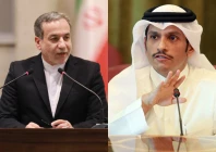 a combination of photos featuring iran s foreign minister abbas araghchi and qatar s prime minister and foreign minister sheikh mohammed bin abdulrahman al thani photo afp file