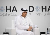 qatar s prime minister and minister for foreign affairs sheikh mohammed bin abdulrahman bin jassim al thani attends a session on the opening day of the doha forum an annual diplomatic conference in doha qatar dec 6 2025 photo afp