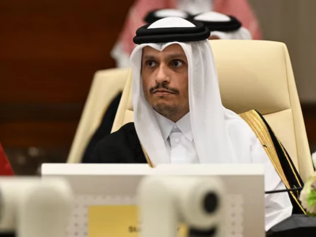 qatar s prime minister and foreign minister sheikh mohammed bin abdulrahman bin jassim al thani attends the 163rd gcc ministerial council meeting with egypt in mecca on march 6 2025 afp qatar s prime minister and foreign minister sheikh mohammed bin abdulrahman bin jassim al thani attends the 163rd gcc ministerial council meeting with egypt in mecca on march 6 2025 afp