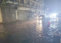 a pool of rainwater creates problems in free flow of traffic in quetta photo ppi