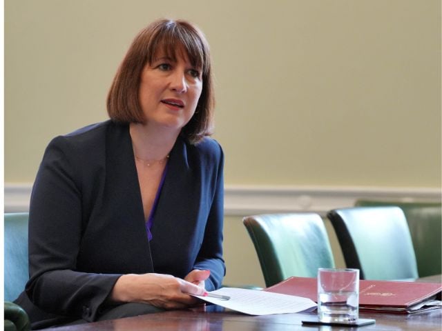 rachel reeves speech interrupted by protesters over arms sales to israel at labour conference