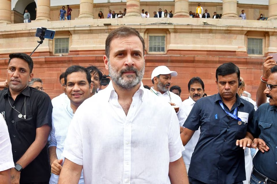 rahul gandhi a senior leader of india s main opposition congress party arrives at the parliament after he was reinstated as a lawmaker in new delhi india august 7 2023 photo reuters file