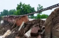 rail bridge damage disrupts train network