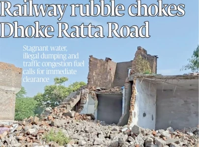 railway rubble chokes dhoke ratta road