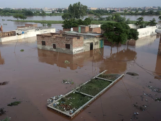houses are partially submerged on the banks of flooded ravi river after india opened the gates of major dams on rivers in its part of kashmir after heavy rains in lahore pakistan august 28 2025 photo reuters houses are partially submerged on the banks of flooded ravi river after india opened the gates of major dams on rivers in its part of kashmir after heavy rains in lahore pakistan august 28 2025 photo reuters