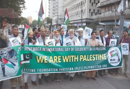 activists from the palestine foundation pakistan join protest in front of the press club raising their voice against israeli aggression and standing in unwavering solidarity with the palestinian people demanding an end to violence and oppression photo jalal qureshi express activists from the palestine foundation pakistan join protest in front of the press club raising their voice against israeli aggression and standing in unwavering solidarity with the palestinian people demanding an end to violence and oppression photo jalal qureshi express