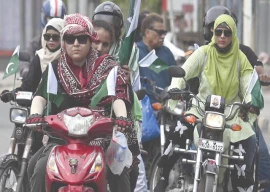 lyari football stadium inaugurated women bike rally flagged off lyari football stadium inaugurated women bike rally flagged off
