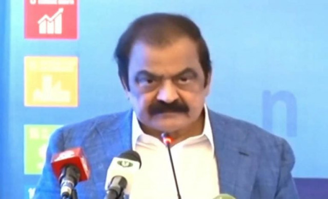 minister for interior rana sanaullah khan addressing a seminar in islamabad on september 22 2022 screengrab