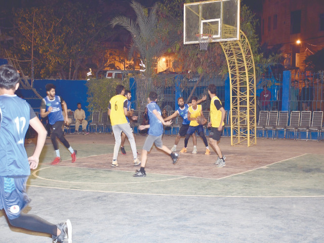 a view of the boys basketball match played during the youm e kashmir rangers basketball on sunday photo kba