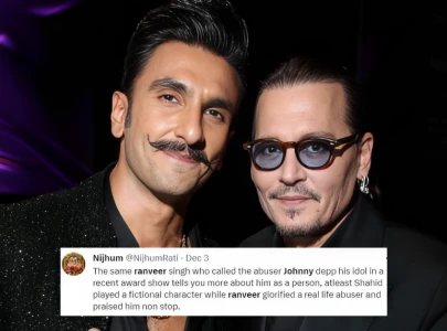 glorified a real life abuser ranveer singh angers many for praising johnny depp