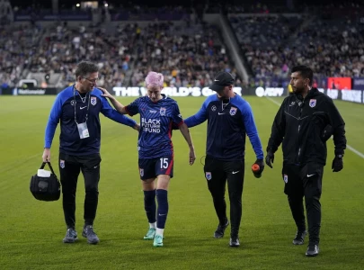rapinoe departs football with injury